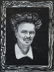 Portrait Strindberg by Edvard Munch