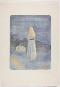Young Woman on the Beach by Edvard Munch