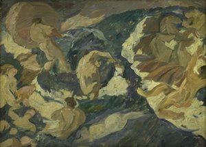 Poseidon Rushing over the Sea Surrounded by Nereids and Tritons