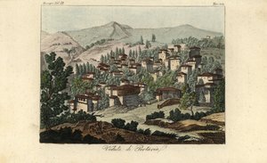 View of the village of Portaria, Thessaly, Greece by Edward (after) Dodwell