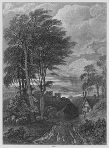 John Milton, Il Penseroso (engraving) by Edward (after) Duncan