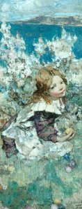 Child in the Spring by Edward Atkinson Hornel