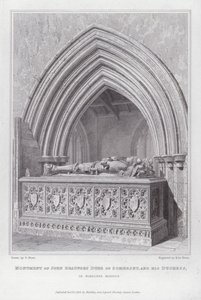 Monument of John Beaufort Duke of Somerset, and his Duchess, in Wimborne Minster by Edward Blore