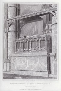 Monument of Philippa the Queen of King Edward III, in Westminster Abbey by Edward Blore