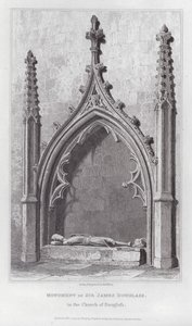 Monument of Sir James Douglass, in the Church of Douglass (engraving) by Edward Blore