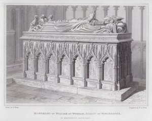 Monument of William of Wykham, Bishop of Winchester, in Winchester Cathedral