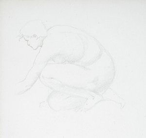 Crouching Female Nude