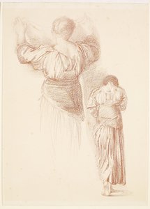 Female Drapery Studies Seen from the Back by Edward Burne-Jones