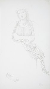 Female Torso and Drapery Study