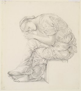 The Lament - Study for the Figure on the Right by Edward Burne Jones