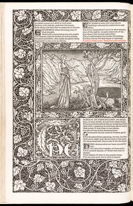 The Works of Geoffrey Chaucer Now Newly Imprinted by Geoffrey Chaucer, Published by Kelmscott Press in 1896 by Edward Burne Jones