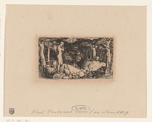Ideal Pastoral Life by Edward Calvert (signed by artist)