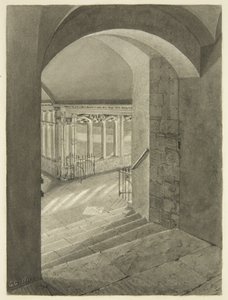 Entrance to Cloisters from Bristol Cathedral with Edward Bird