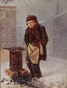 The Chestnut Seller by Edward Charles Barnes