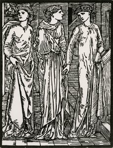 First Visit of the Sisters by Edward Coley (after) Burne Jones