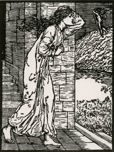 Psyche rushing out of Palace by Edward Coley (after) Burne Jones