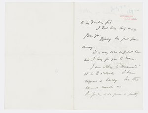 Letter to Angela Thirkell by Edward Burne Jones
