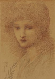 Portrait of Laura Lyttelton, Nee Tennant, with Her Eyes Downcast