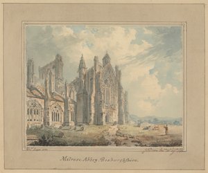 Melrose Abbey, Roxburghshire by Edward Dayes