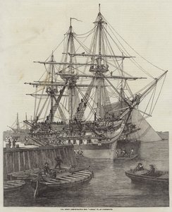 HM Screw Line-of-Battle Ship Caesar, 90, at Portsmouth