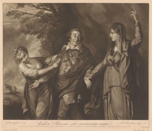 Portrait of David Garrick Between Comedy and Tragedy