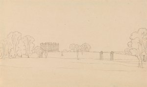Distant View of Easton Neston, Northants by Edward Francis Burney