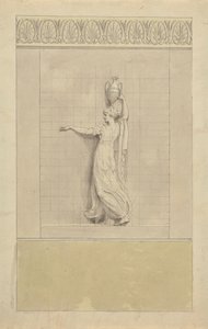 Female Figure carrying Water Jug on her Head by Edward Francis Burney