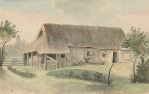 Thatched-roof Barn by Edward Francis Burney