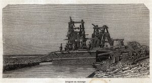 Dredges on the Suez Canal