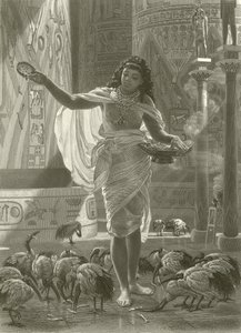 Feeding the Sacred Ibis in the Halls of Karnac by Edward John Poynter