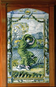 March, from a Series of Tile Panels for the Dutch Kitchen