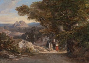 Between Olavano and Civitella, 1842 by Edward Lear