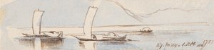 Boats, 1:00 P.M., 27 May 1867 (175) by Edward Lear