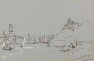 Entrance to the Port of Marseille by Edward Lear