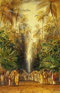 Figures on a Road Near Galle, Ceylon
