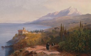 Mount Athos and the Monastery of Stavroniketes, 1857