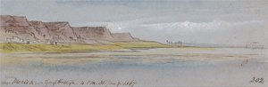 Near Mereeh or Garf Hossayn, 4:00 pm, 31 January 1867 by Edward Lear