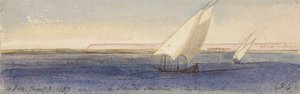 Near Nesle Sheikh Hassan, looking south by Edward Lear
