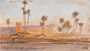 Near Wady Halfeh by Edward Lear