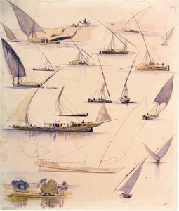 Studies of Various Egyptian Boats