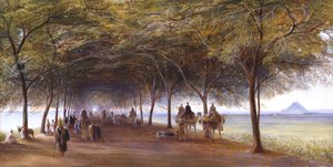 The Road to the Pyramids at Giza, c1873 by Edward Lear