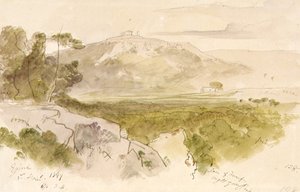 The Temple of Aphaea at Aegina by Edward Lear