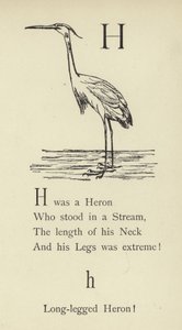 The letter H by Edward Lear