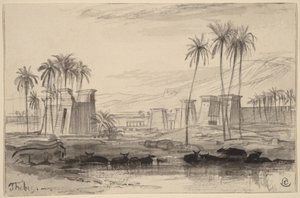 Thebes by Edward Lear
