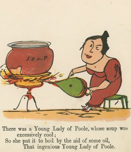 There was a Young Lady of Poole, whose soup was excessively cool, from 