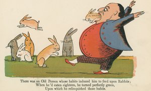 There was an Old Person whose habits induced him to feed upon Rabbits, from 