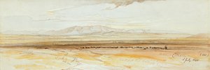 Two Views of Thebes by Edward Lear