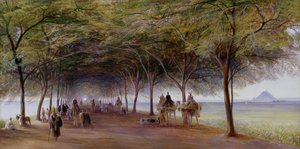 View of the Pyramids Road, Giza