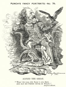Alfred, Lord Tennyson, English Poet (engraving) by Edward Linley (after) Sambourne