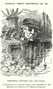 Henry Fawcett, English Politician and Economist (engraving) by Edward Linley (after) Sambourne